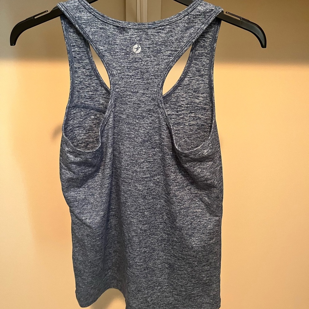 Oiselle Lux Heather BlueTank Top - Picture 2 of 3